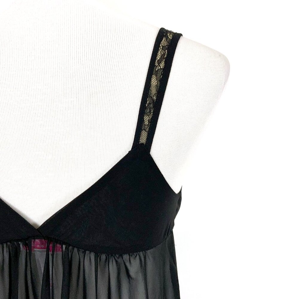 Vintage Oscar de la Renta Pink Label Black Babydoll Dress/Top Wimsigoth Sz S - Picture 16 of 16